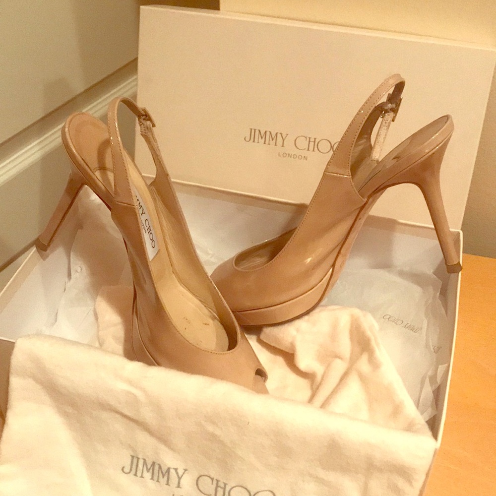 Jimmy Choo peep toe pumps